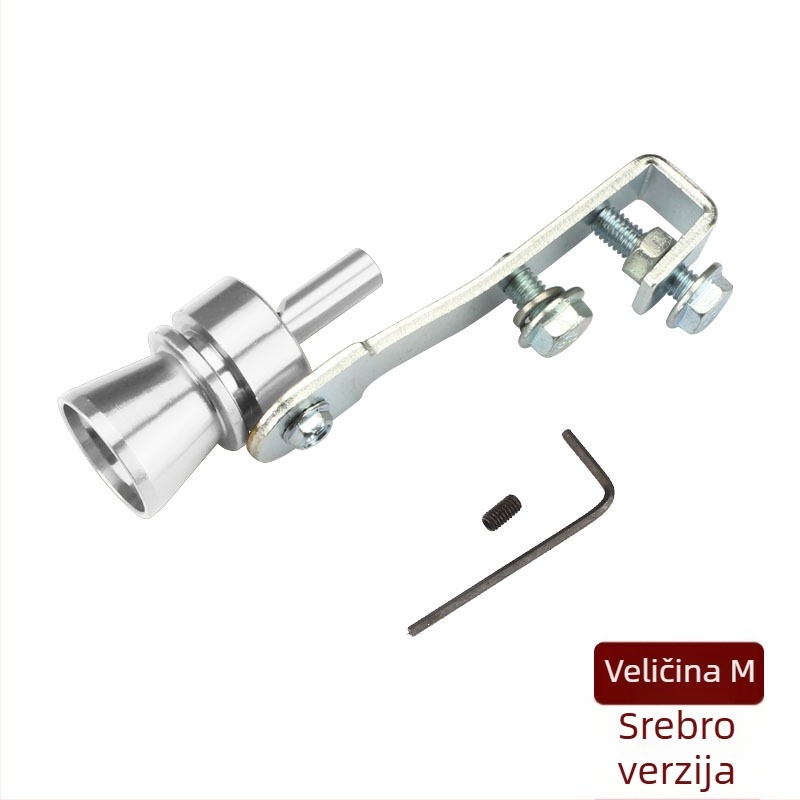 Turbo Whistler turbinska zviždaljka za automobile i motocikle, vanjski dodatak koji imitira zvuk ispuha, model EFFETTO TURBO, težina oko 110 g, sadrži 1 zviždaljku, 1 ključić i 1 vijak