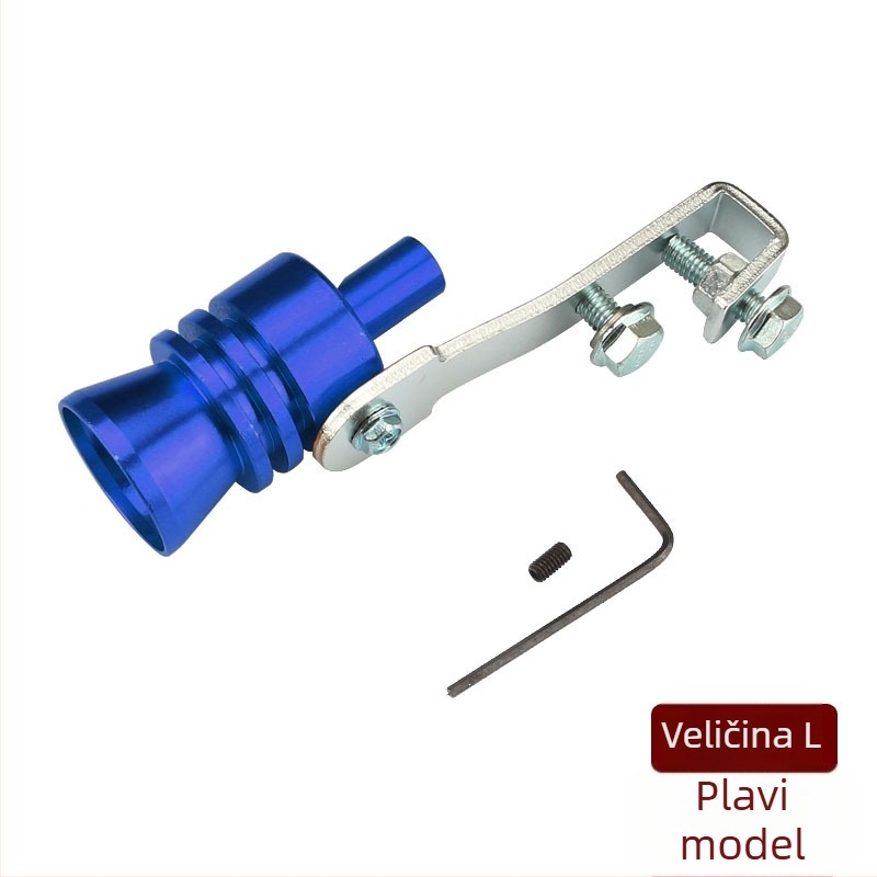 Turbo Whistler turbinska zviždaljka za automobile i motocikle, vanjski dodatak koji imitira zvuk ispuha, model EFFETTO TURBO, težina oko 110 g, sadrži 1 zviždaljku, 1 ključić i 1 vijak