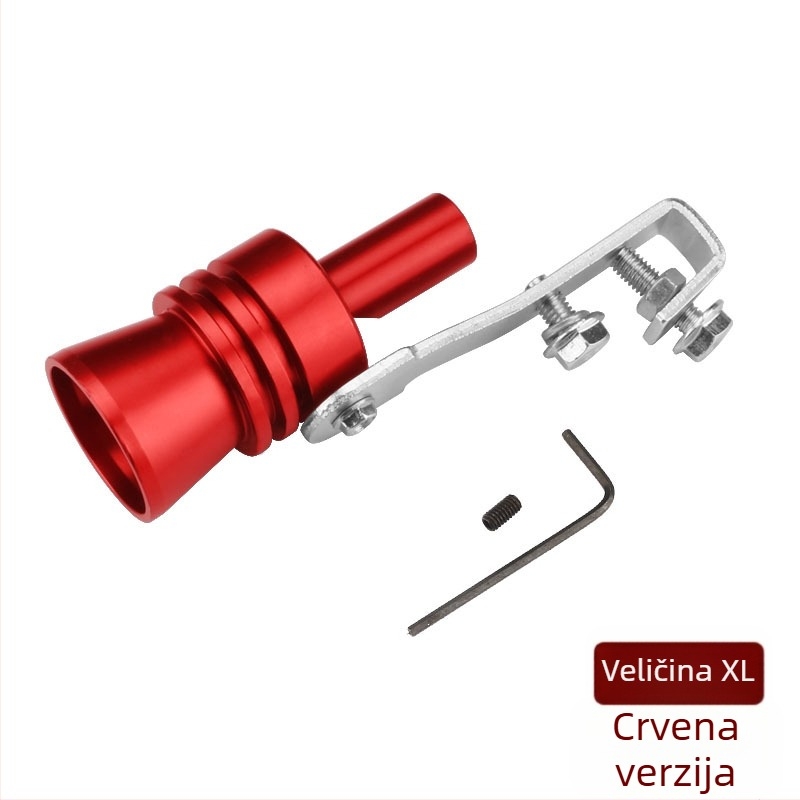 Turbo Whistler turbinska zviždaljka za automobile i motocikle, vanjski dodatak koji imitira zvuk ispuha, model EFFETTO TURBO, težina oko 110 g, sadrži 1 zviždaljku, 1 ključić i 1 vijak