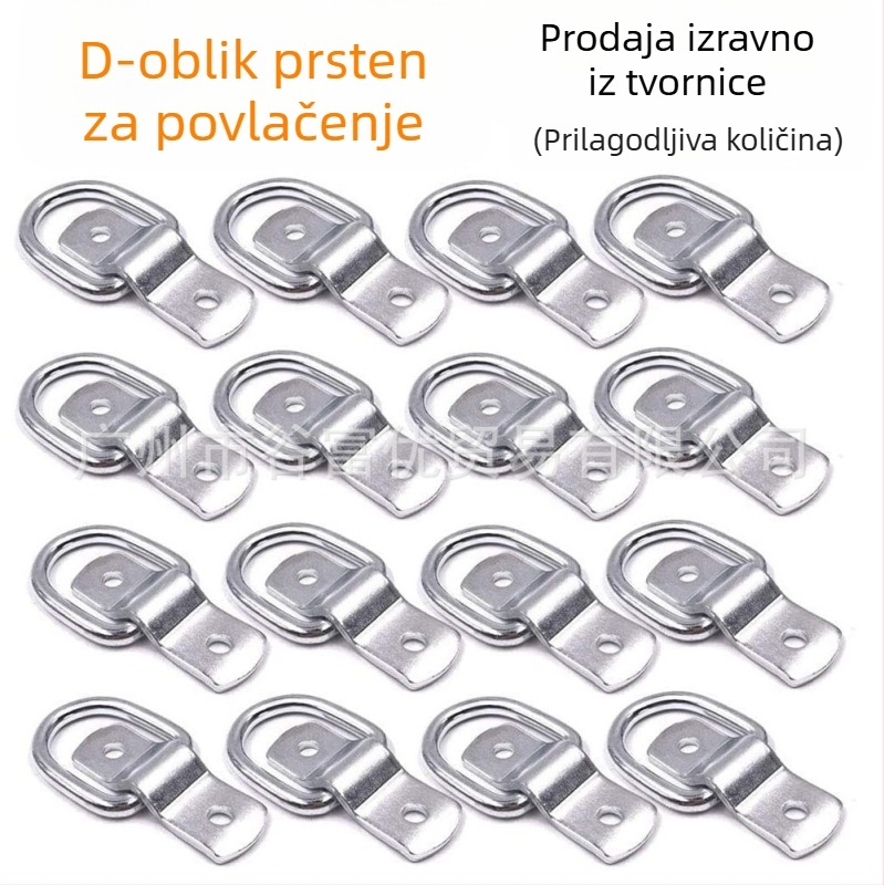 D-tip prstenasti zatvarač za prikolice, materijal željezo, marka Gu Fuyou, primjena: kopča, vučni prsten za prikolicu, kuka za užad