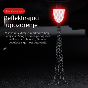 Automobilski eliminator statičkog elektriciteta – podesivi četverovijeni kovni reflektirajući elektrostaticki pojas, viseći tip, anti-statički (Marka: Turning Point)