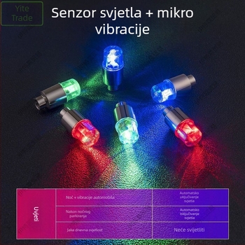 Svijetleći kapica ventila za bezdušnu gumu – aluminij, Snap-on, talijanski navoj, zajednička šupljina jezgre