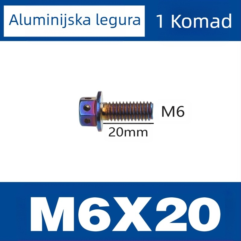 Vijci za retrofitting prednjeg blatnika električnog motocikla — titanijski vijci, protivklizne matice, univerzalna kompatibilnost, model M217, branda Cfan