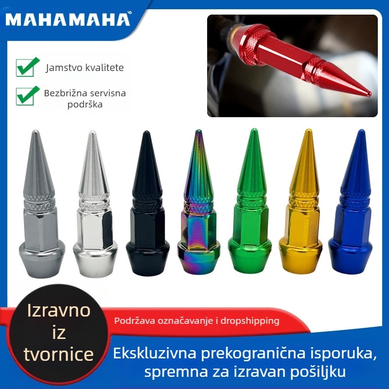 Šesterokutna kapica ventila, aluminijska legura, universalna za bicikle i motocikle