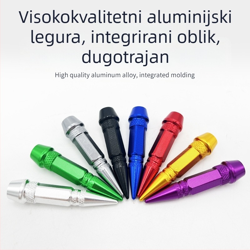 Šesterokutna kapica ventila, aluminijska legura, universalna za bicikle i motocikle