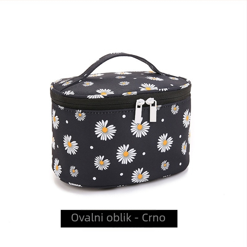Najlonska kozmetička torbica, zatvarač, gradski stil jednostavnosti, podstava od tkanine, unisex