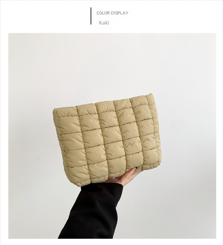 Ženska torbica u obliku omotnice, pamuk, urbani stil, vodoravno kvadratnog oblika, zatvaranje na zip