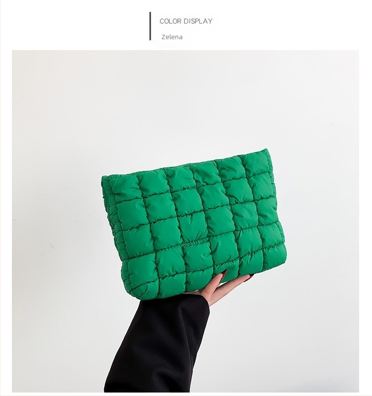 Ženska torbica u obliku omotnice, pamuk, urbani stil, vodoravno kvadratnog oblika, zatvaranje na zip