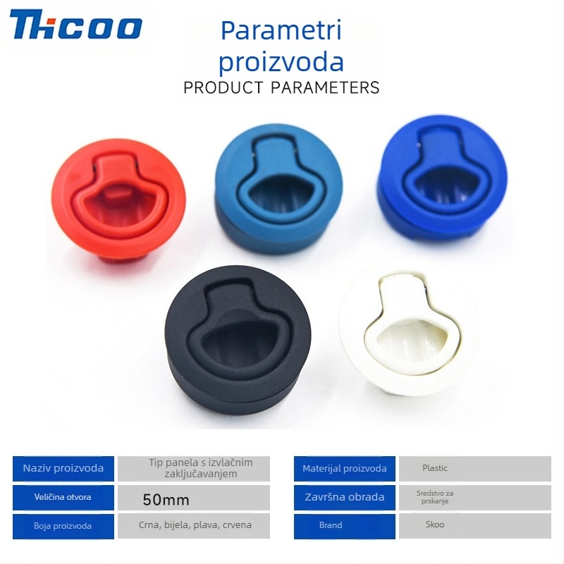 Plastični kružni vučni prsten zaključavanja, plosni tip zaključavanja, model E5403, za RV-ove i hitnu pomoć