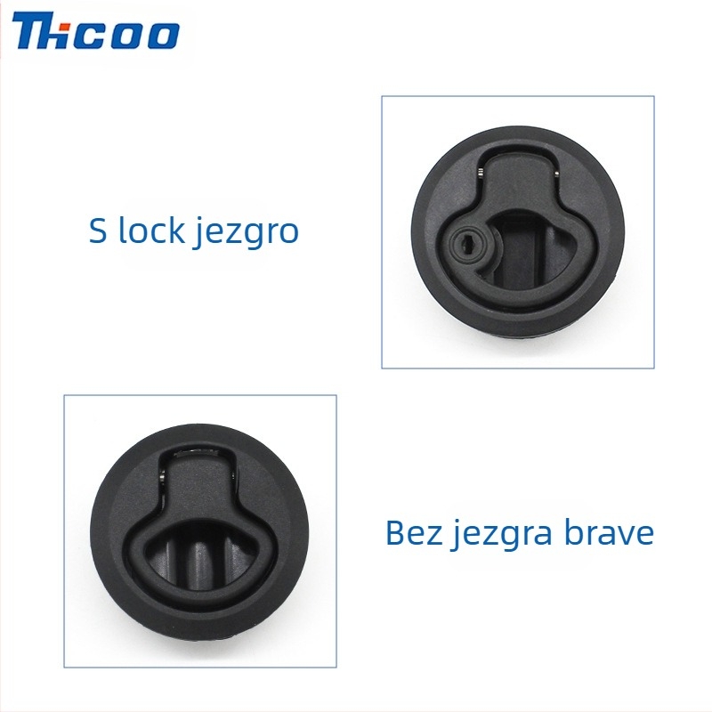 Plastični kružni vučni prsten zaključavanja, plosni tip zaključavanja, model E5403, za RV-ove i hitnu pomoć