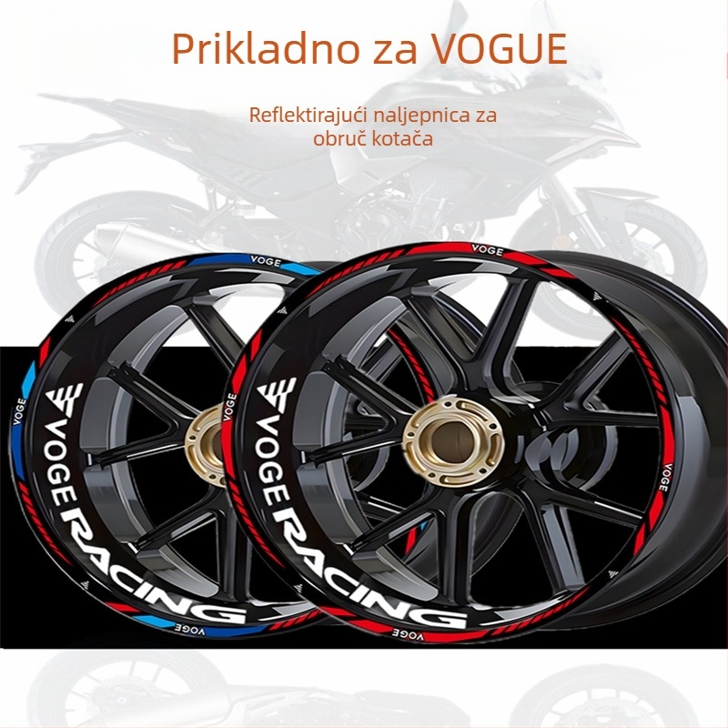 Reflektirajuća naljepnica za središte kotača za modele 250RR, 300RR, 500AC, 525R, 500DS, 350AC — samoljepljiva karoserijska naljepnica