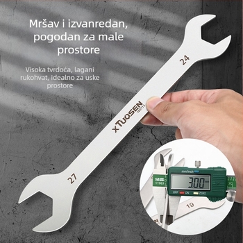 Set otvorenih ključeva Plum Blossom, dvostruka namjena, XTuosen, visokougljični čelik, galvanizirani završni sloj, težina 1.03