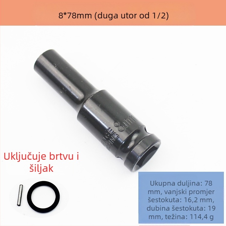 Set ključeva s nasadnim glavama, visoko ugljično čelični, 8-dijelni set, marka Other, površinska obrada: Other