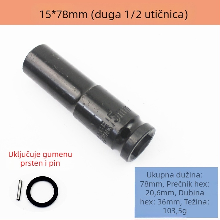 Set ključeva s nasadnim glavama, visoko ugljično čelični, 8-dijelni set, marka Other, površinska obrada: Other