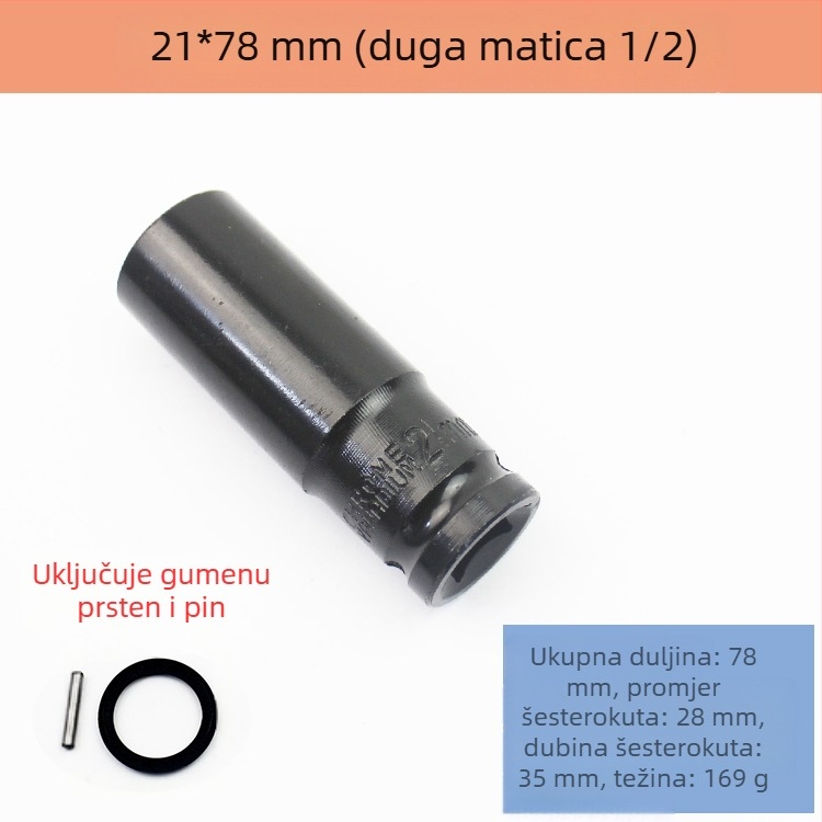 Set ključeva s nasadnim glavama, visoko ugljično čelični, 8-dijelni set, marka Other, površinska obrada: Other