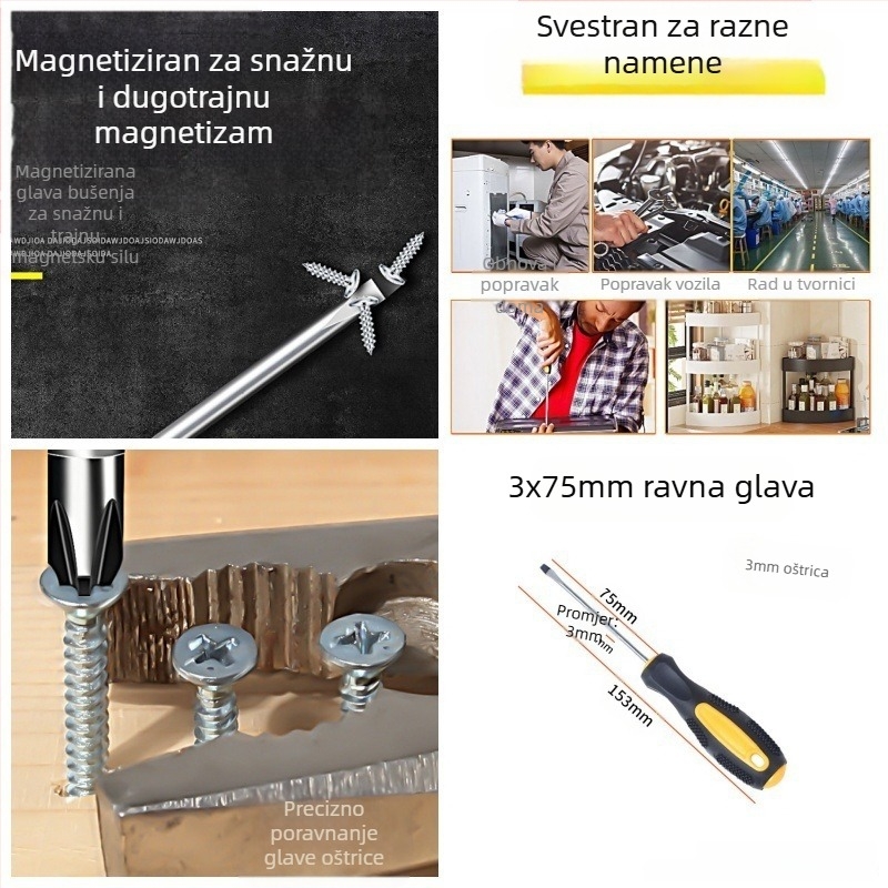 Powerful Merchant magnetski Phillips odvijač set - ručni, prijenosni, s produženim dometom