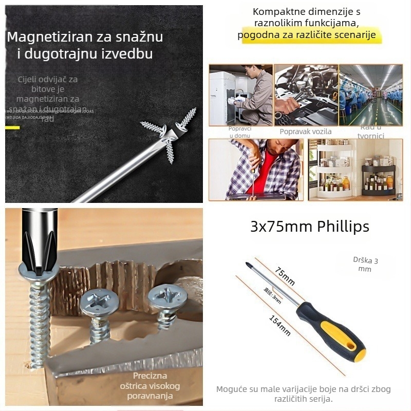 Powerful Merchant magnetski Phillips odvijač set - ručni, prijenosni, s produženim dometom