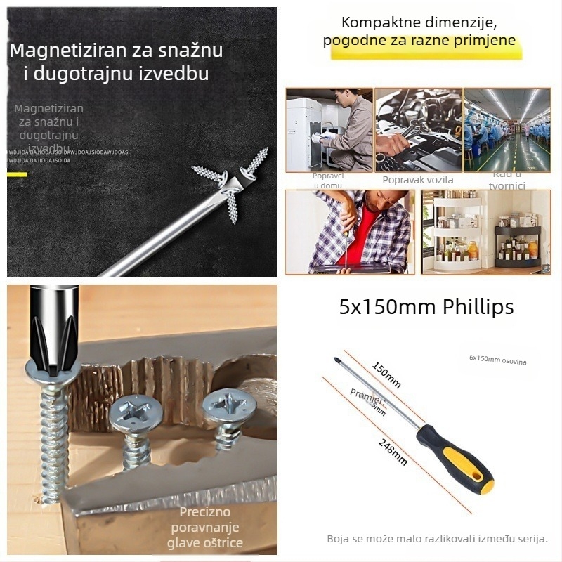 Powerful Merchant magnetski Phillips odvijač set - ručni, prijenosni, s produženim dometom