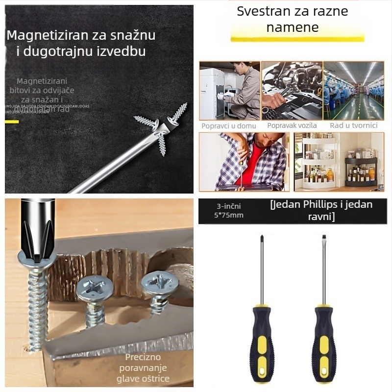 Powerful Merchant magnetski Phillips odvijač set - ručni, prijenosni, s produženim dometom