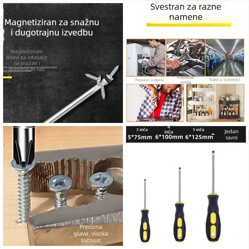 Powerful Merchant magnetski Phillips odvijač set - ručni, prijenosni, s produženim dometom