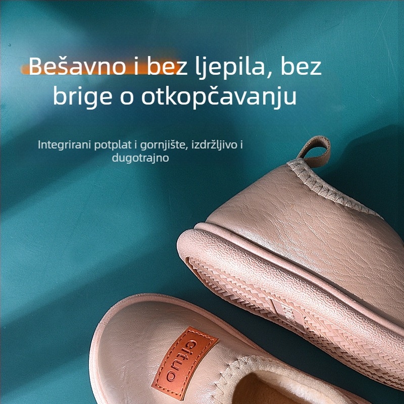Dječje pamučne papuče s flis podstavom, protuklizne, vodootporne debela potplata, unutarnja upotreba, unisex, za jesen i zimu