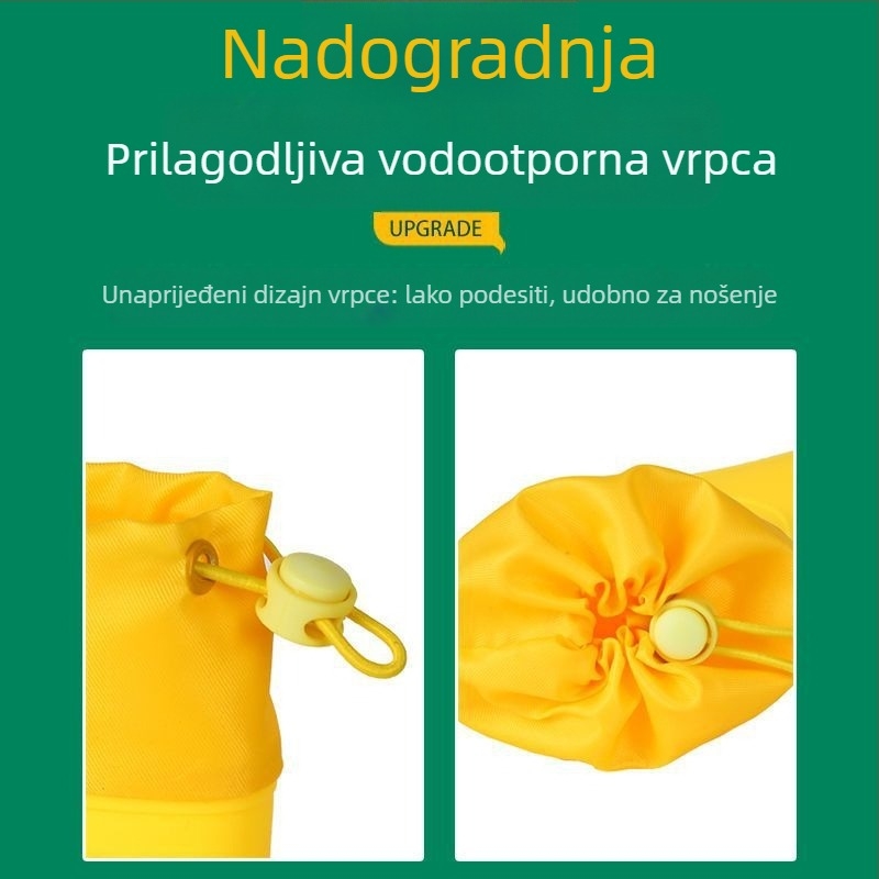 Dječje čizme za kišu, PVC gornji dio, crtani uzorak, unisex, niski pet, srednja visina čizme