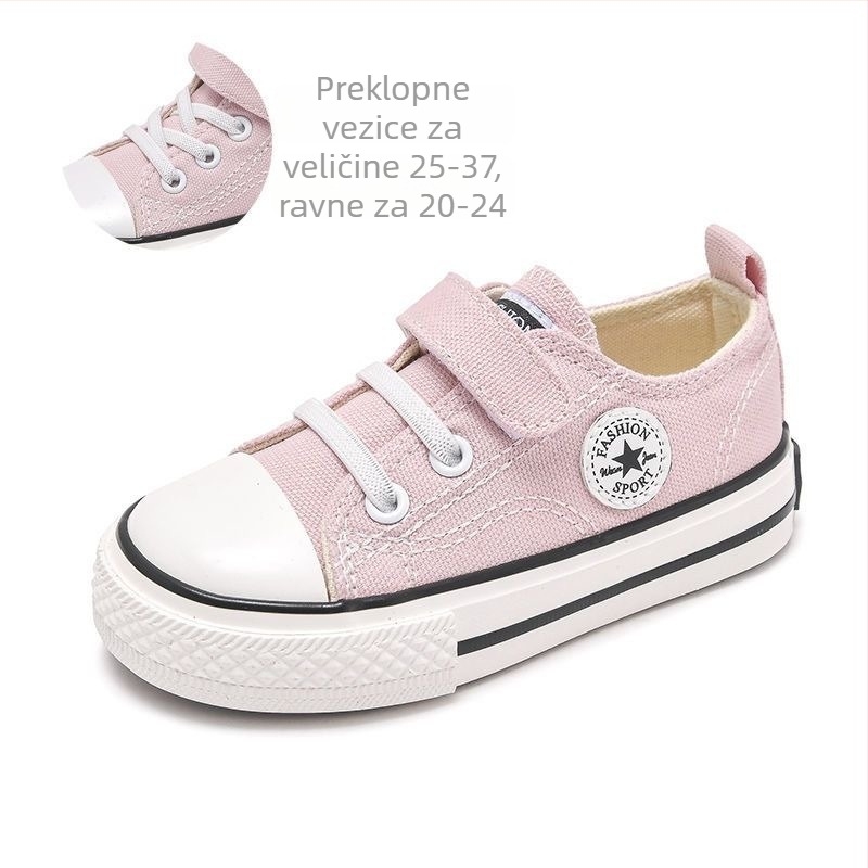 Platnene tenisice za djecu s visokim gornjim dijelom, Velcro zatvarač, prozračne, protuklizne, otporne