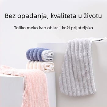 Corner Rabbit ženska kapa za kosu od koralnog pliša, debeli upijajući turbanski poklopac za sušenje kose, 21 niti, 80–99 g, šav