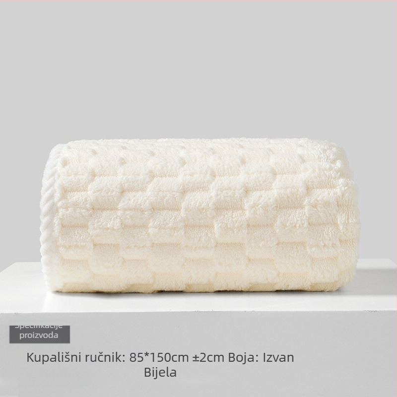 Ručnik od coral fleecea s debelim rubom i uzorkom oblaka, za odrasle i djecu, kućna upotreba, ručnik za lice i kupanje