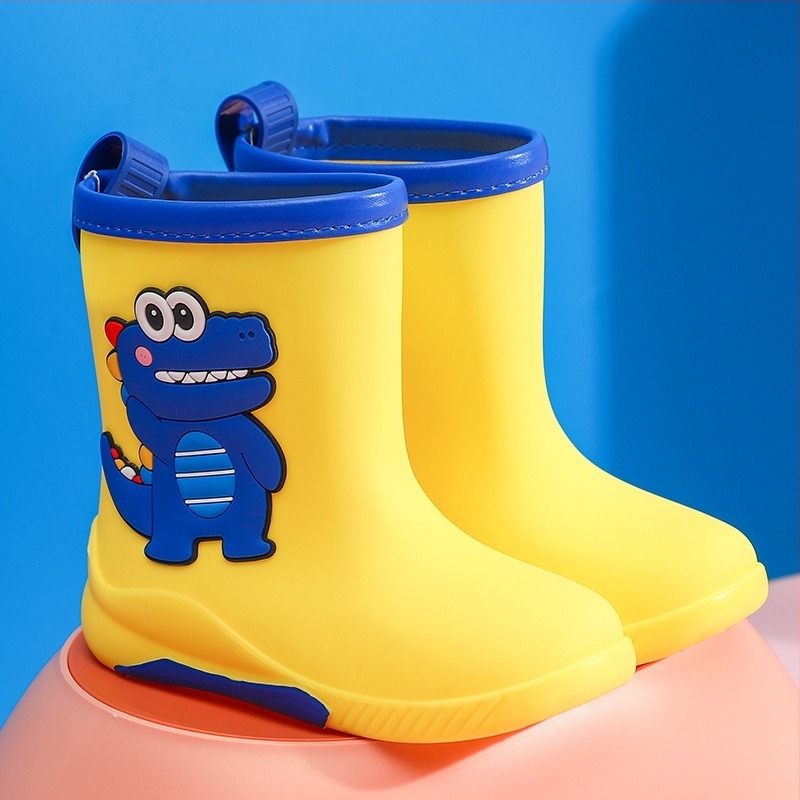 Dječje kišne čizme srednje visine, PVC gornji dio, vodootporne, protuklizna podloga, karikatura uzorak