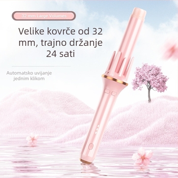 Automatska pegla za kosu za kovrčanje i ravnanje s turmalinsko-keramičkim grijačem, 35W, 110–220V AC, 3 postavke temperature
