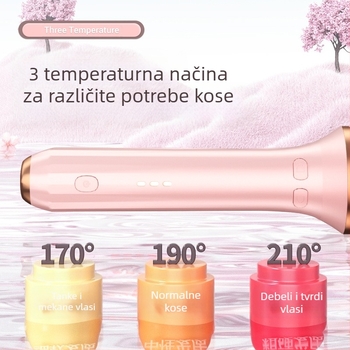 Automatska pegla za kosu za kovrčanje i ravnanje s turmalinsko-keramičkim grijačem, 35W, 110–220V AC, 3 postavke temperature