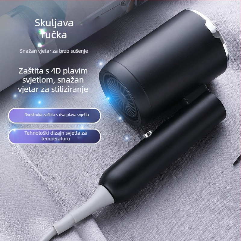Sklopivo sušilo za kosu 2000W, hladan/topli zrak, 3 brzine, 220V
