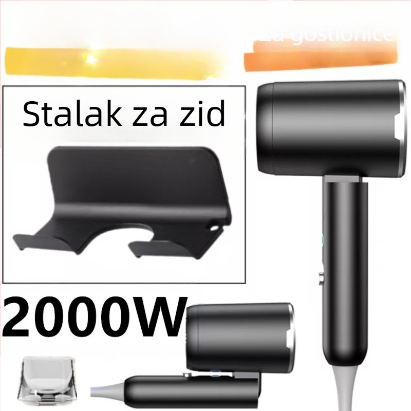 Sklopivo sušilo za kosu 2000W, hladan/topli zrak, 3 brzine, 220V