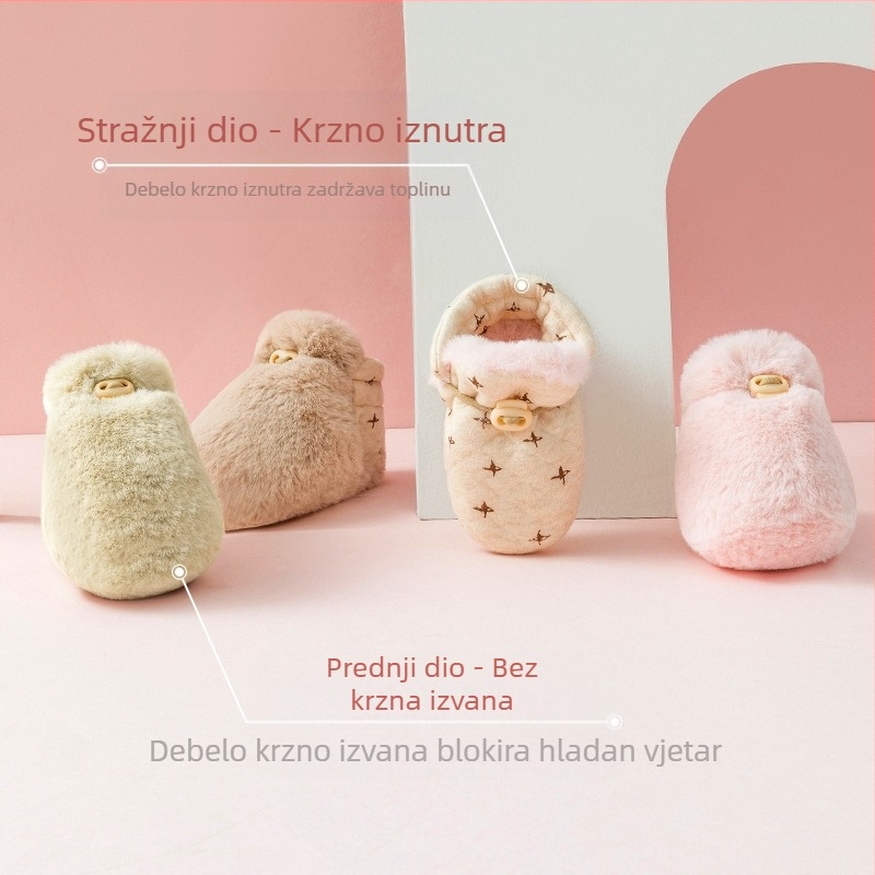 Jesensko-zimske cipele za bebe i djecu, tople pamučne čizme s mekom sole i fleece podstavom