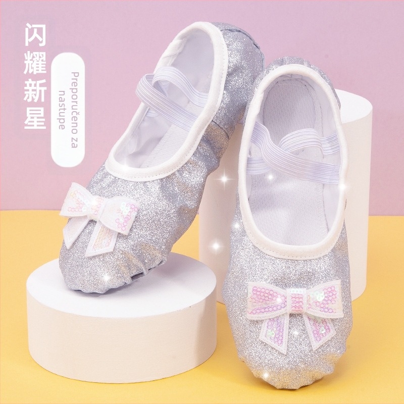 Dječje baletanke s kožnom potplatom za djevojčice