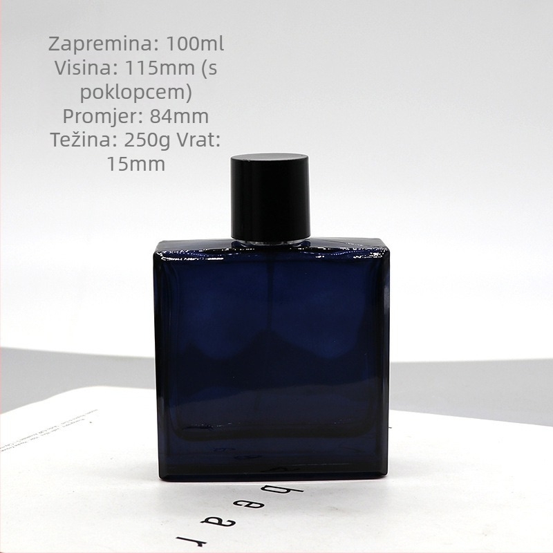 Daniel bočica parfema od kristalnog stakla, kvadratni bajonet zatvarač, sprej boca, moguć tisak logotipa