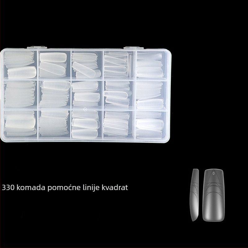 Naljepnice za nokte – ultra tanke, bez tragova, francuski stil, ovalni oblik, prozirne