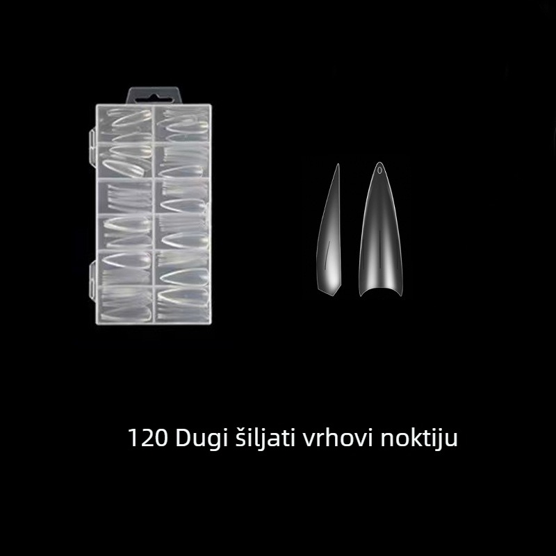 Naljepnice za nokte – ultra tanke, bez tragova, francuski stil, ovalni oblik, prozirne