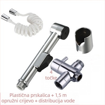 ABS plastična ručna tuš prskalica za zahod s kompletnim setom, model HU-887, pod tlakom, ručno spajanje, radna temperatura 80°C