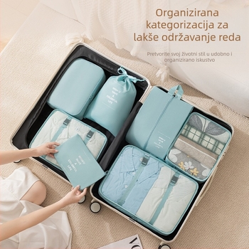 Putni set torbi za pohranu, Oxford tkanina, višenamjenski organizator za odjeću, donje rublje, kozmetiku i higijenske potrepštine, moderan minimalistički stil