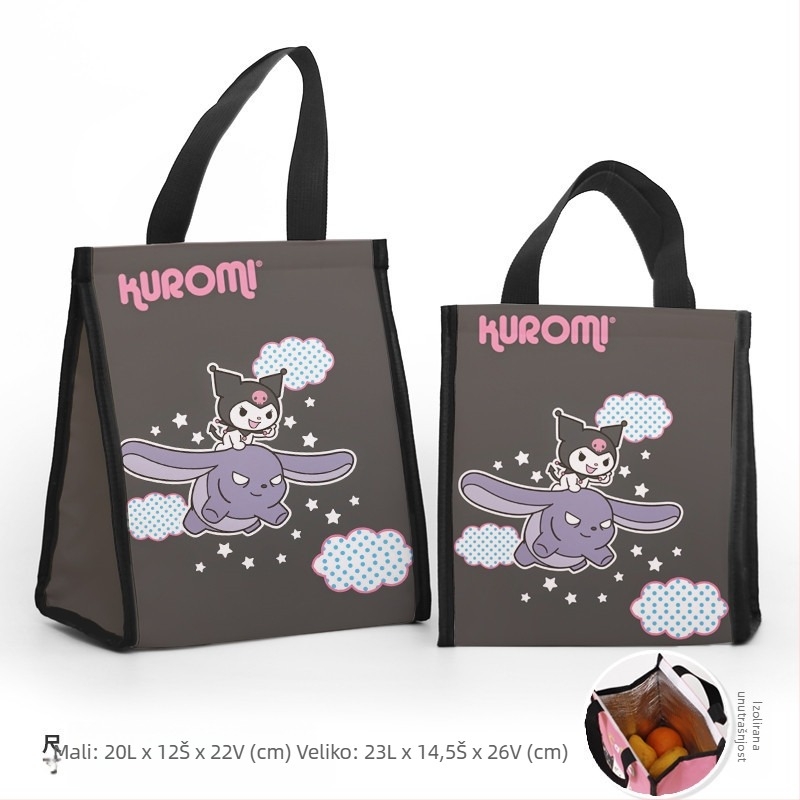 Torba za ručak s prilagodljivim motivima karikature malog đavla u modernom minimalističkom stilu