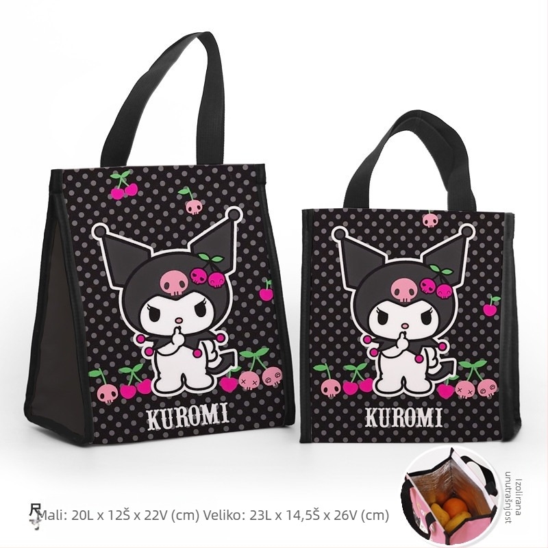 Torba za ručak s prilagodljivim motivima karikature malog đavla u modernom minimalističkom stilu