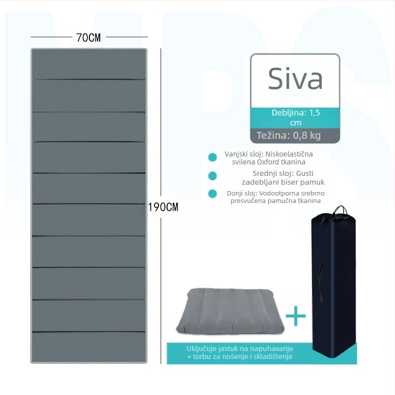 Sklopiva podloga za dnevni odmor učenika osnovne škole – madrac za pod, 190×70 cm, Oxford tkanina