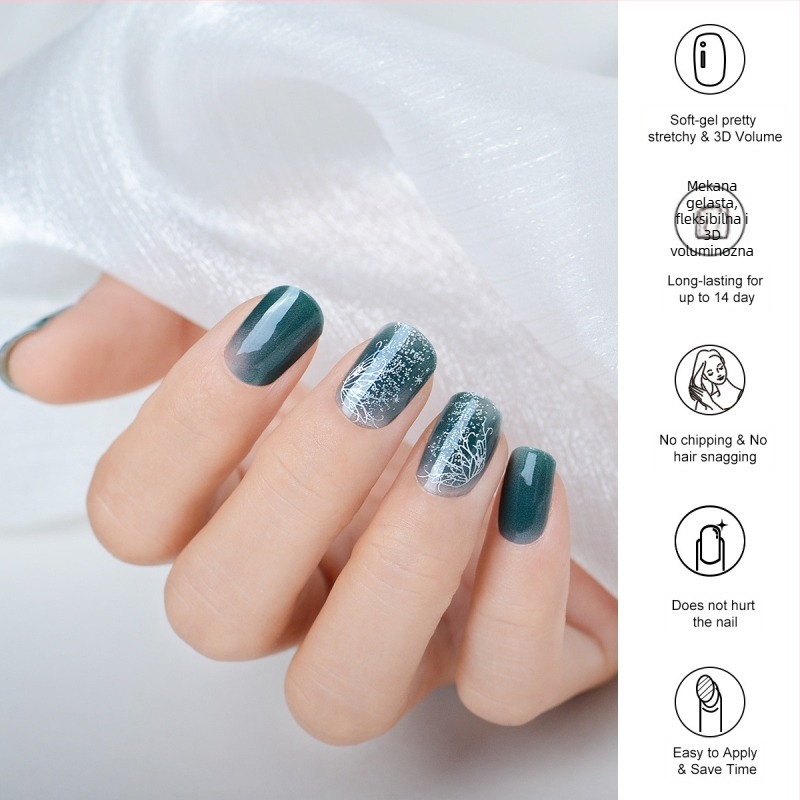 XT Naljepnice za nokte s motivom leptira – UV gel, polu očvrsle, potpuno prekrivanje