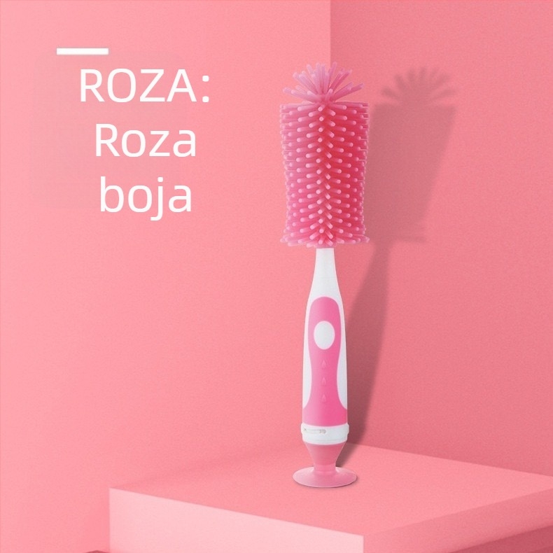 Set četki za bočicu djetetu: četka za bradavicu, četka za cijev i silikonska rotirajuća četka za čišćenje