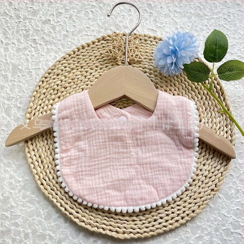 Dječji salivni ubrus od pamuk gaze, dvostruki sloj seersucker s izvezom, za dojenčad 1–3 godine (80–100 cm), težina 0,05 kg