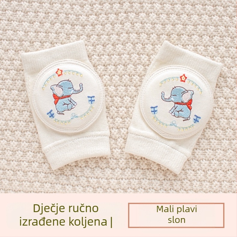 Dječja koljena zaštita s prozračnom mrežicom, izvezeni, elastični pamuk, za puzanje i vanjske aktivnosti, dob 1–3 godine
