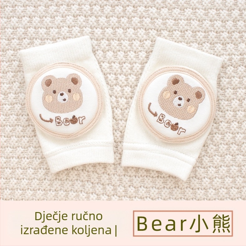 Dječja koljena zaštita s prozračnom mrežicom, izvezeni, elastični pamuk, za puzanje i vanjske aktivnosti, dob 1–3 godine