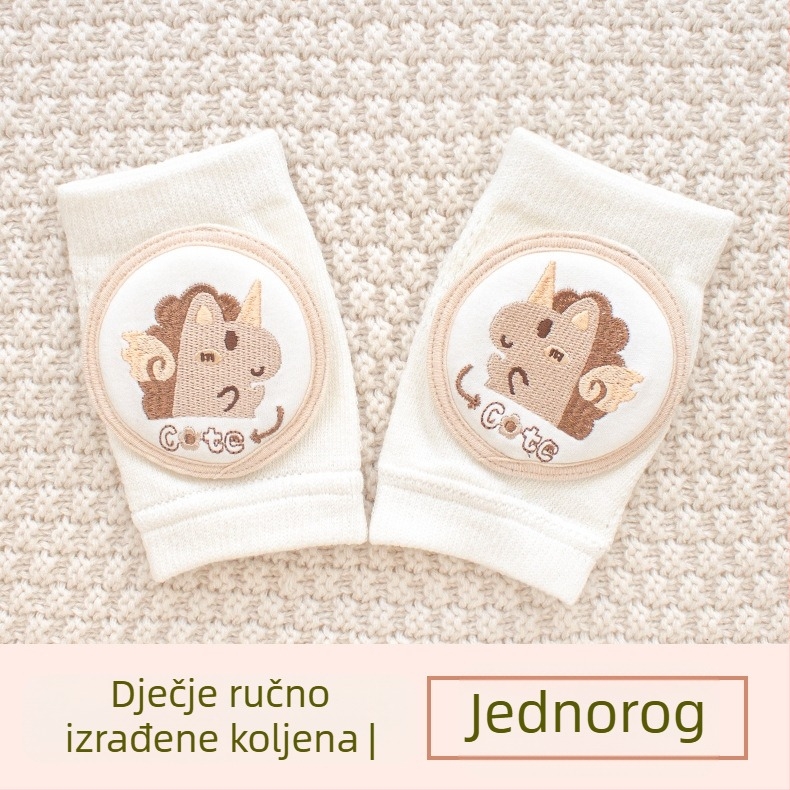 Dječja koljena zaštita s prozračnom mrežicom, izvezeni, elastični pamuk, za puzanje i vanjske aktivnosti, dob 1–3 godine